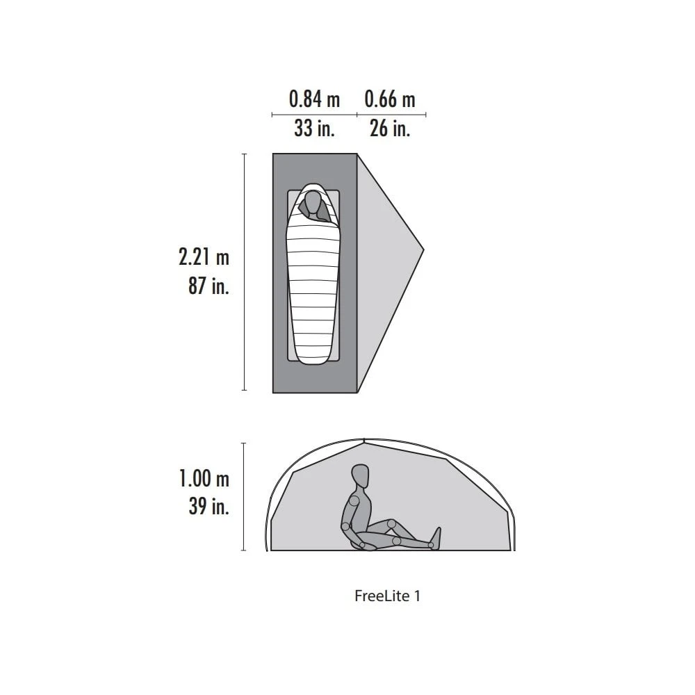 MSR FreeLite 1 Ultralight Backpacking Tent 2022 11 MSR FreeLite 1 Ultralight Backpacking Tent 2022 - Image 9
