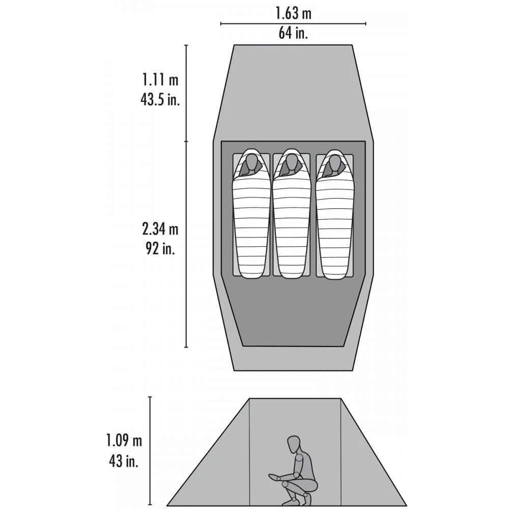 MSR Tindheim 3 Person Backpacking Tunnel Tent 18 MSR Tindheim 3 Person Backpacking Tunnel Tent - Image 16
